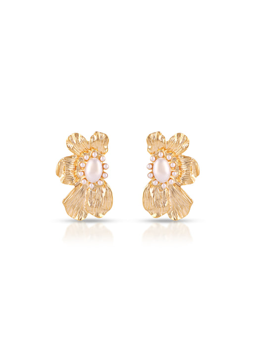 Gold Plated Pearl Earring