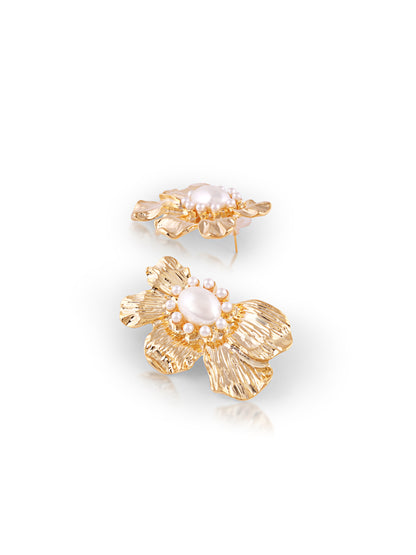 Gold Plated Pearl Earring