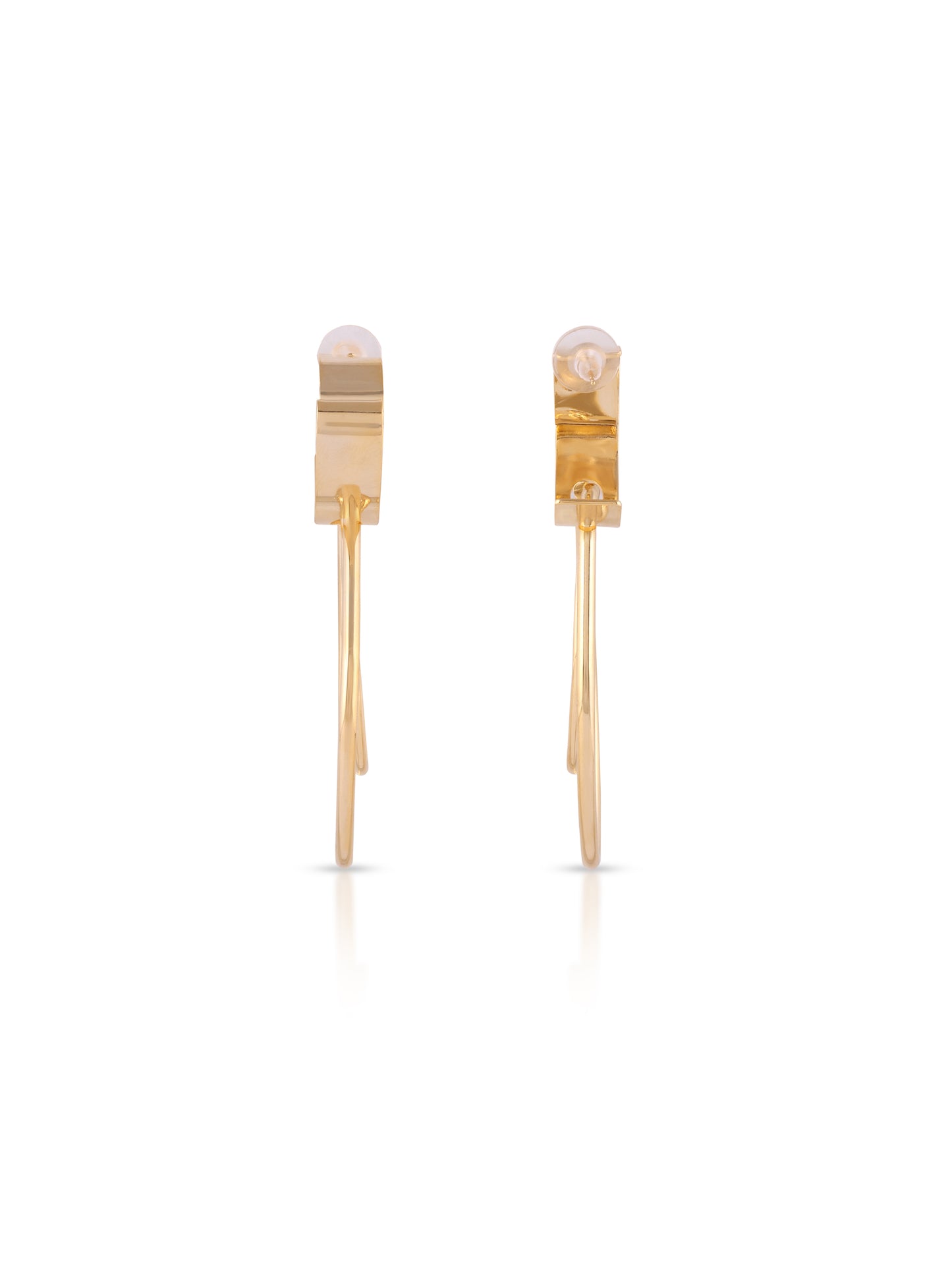 Gold Studded Drop Earrings