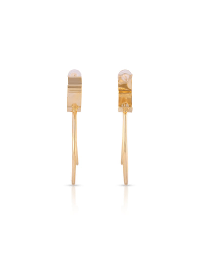 Gold Studded Drop Earrings