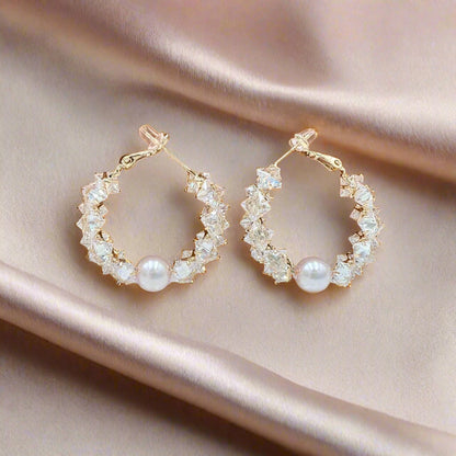 Crystal Hoop Earrings