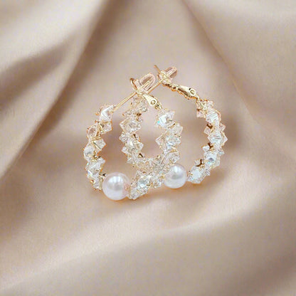 Crystal Hoop Earrings