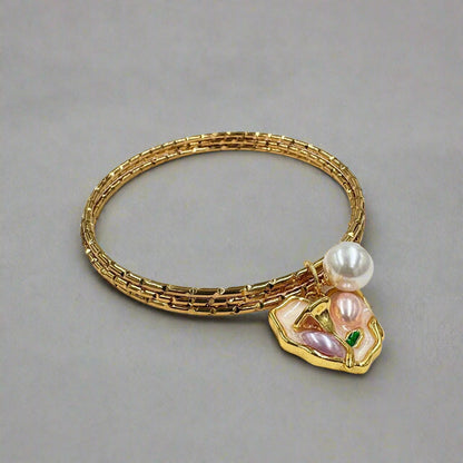 Stacked Charm Bangles