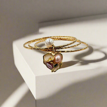 Stacked Charm Bangles