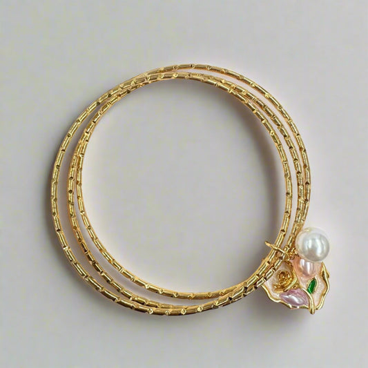 Stacked Charm Bangles