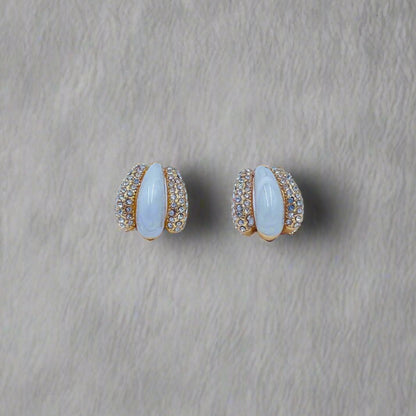 Enamel Spark Half Hoops