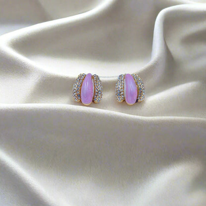 Enamel Spark Half Hoops