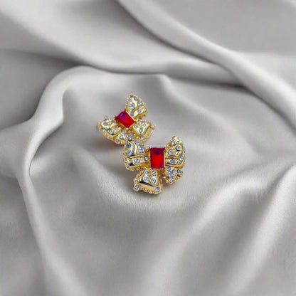 Studded Bow Earrings