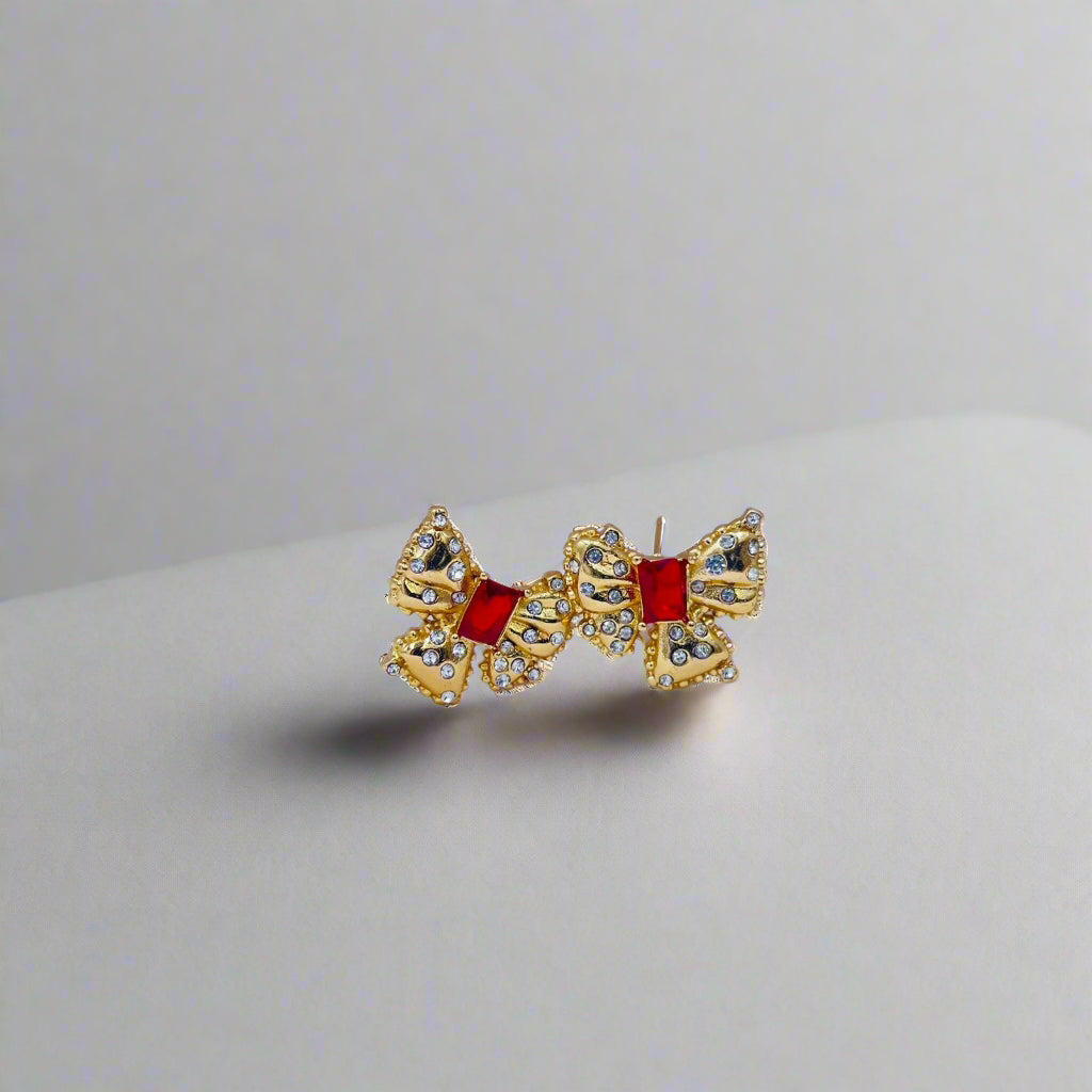 Studded Bow Earrings