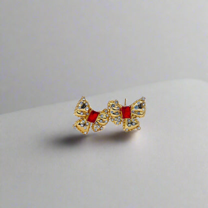 Studded Bow Earrings