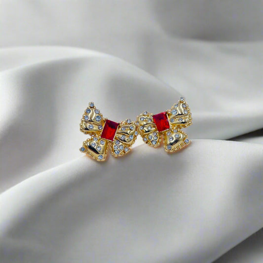Studded Bow Earrings