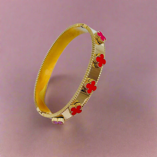 Red Floral Bracelet