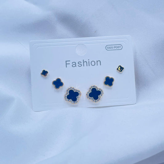 Midnight Clover Studs Combo