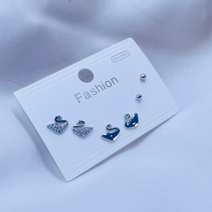 Elegant Swan Stud Combo