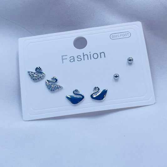 Elegant Swan Stud Combo
