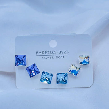 Coloured Cubic Studs Combo