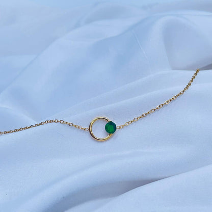 Minimal Emerald Bracelet