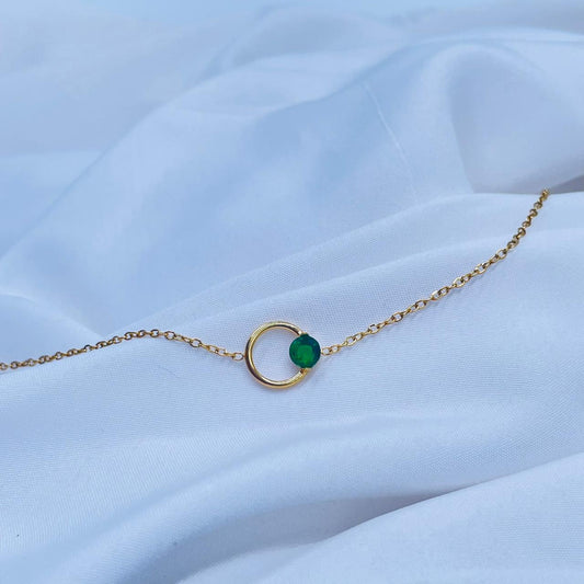 Minimal Emerald Bracelet