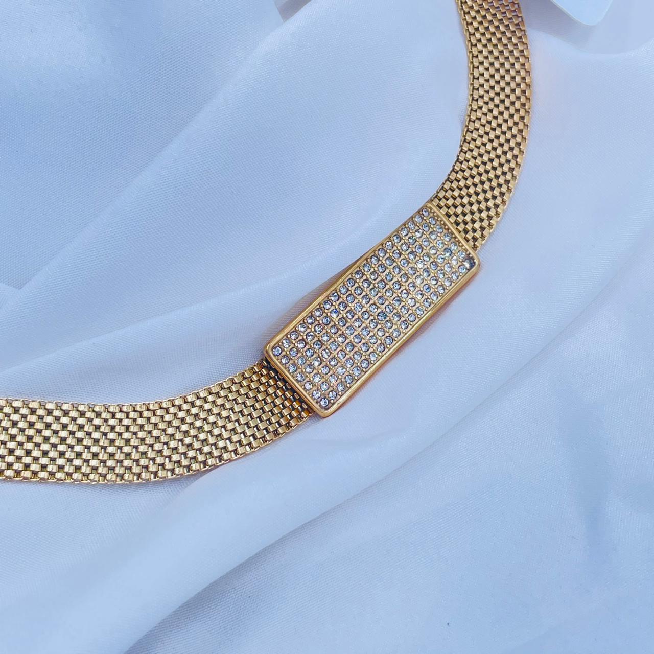 Gilded Weave chain bracelet