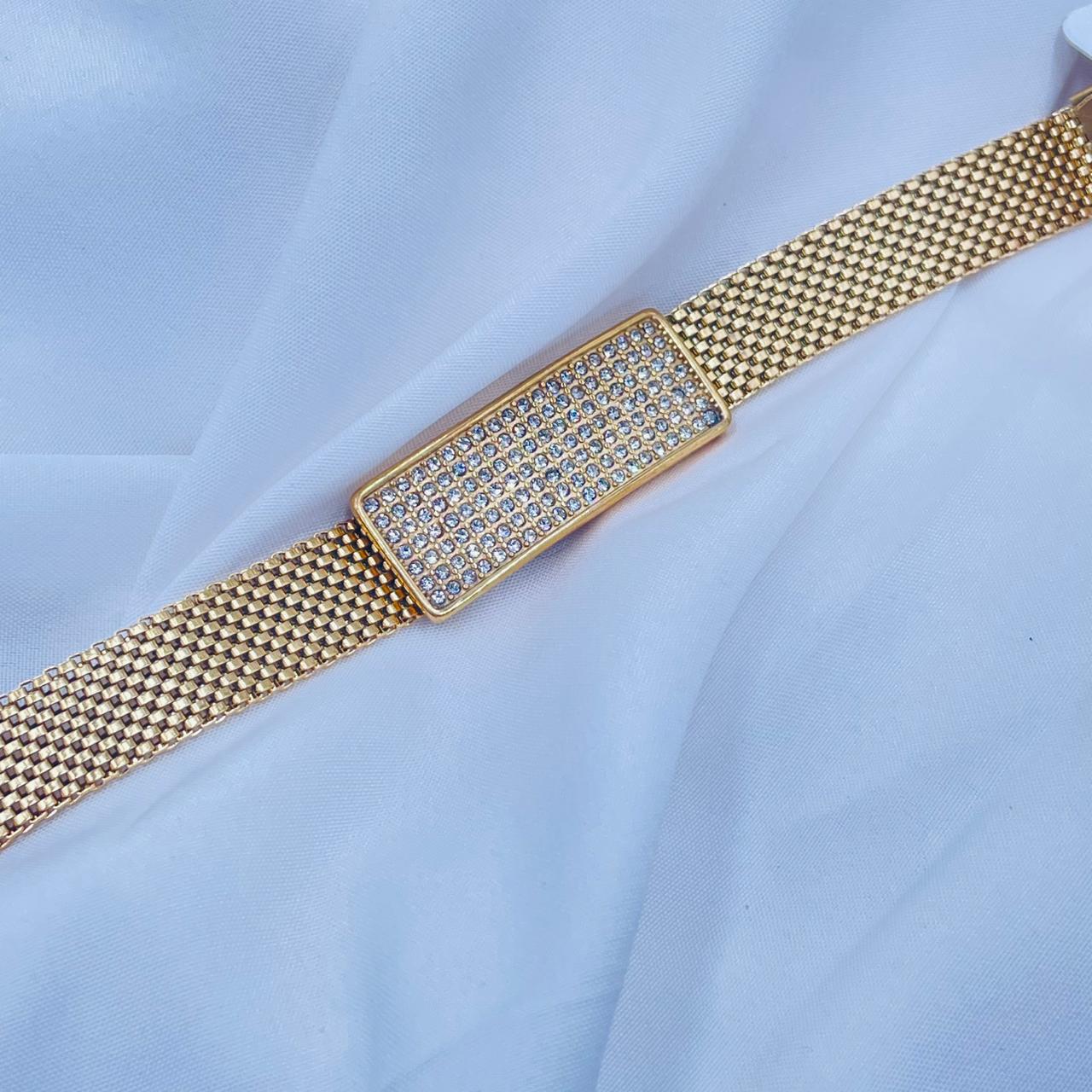 Gilded Weave chain bracelet