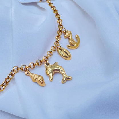 Golden Ocean Charm bracelet