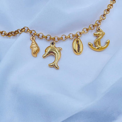 Golden Ocean Charm bracelet