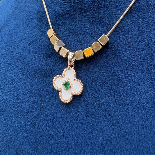 Beaded Clover Necklace