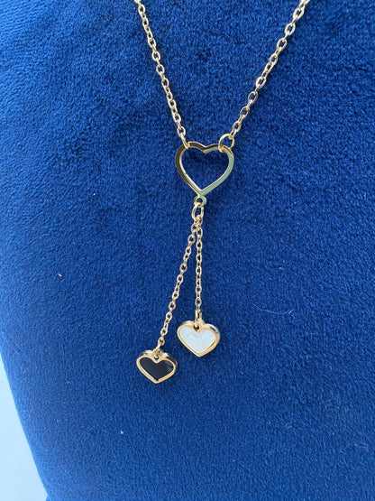 Long Heart Charms Neckalce