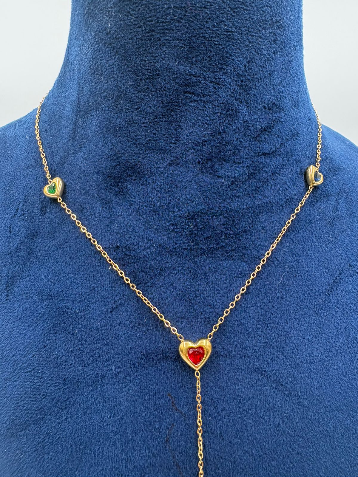 Quad Hearts Long Necklace