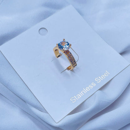 Solitaire Crystal Ring