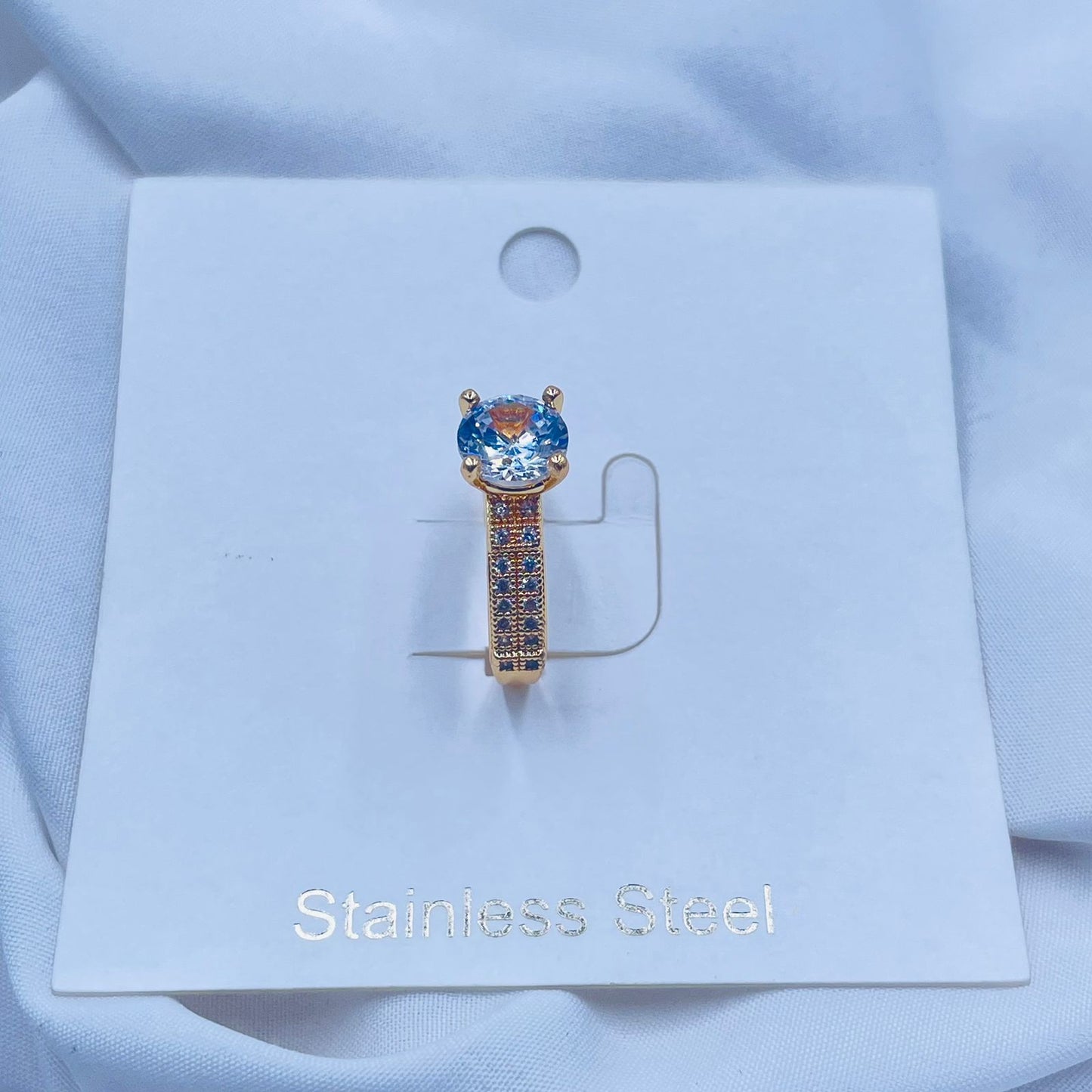 Solitaire Crystal Ring