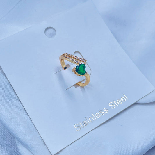 Green Heart Ring