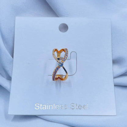 Diamond Criss Cross Ring