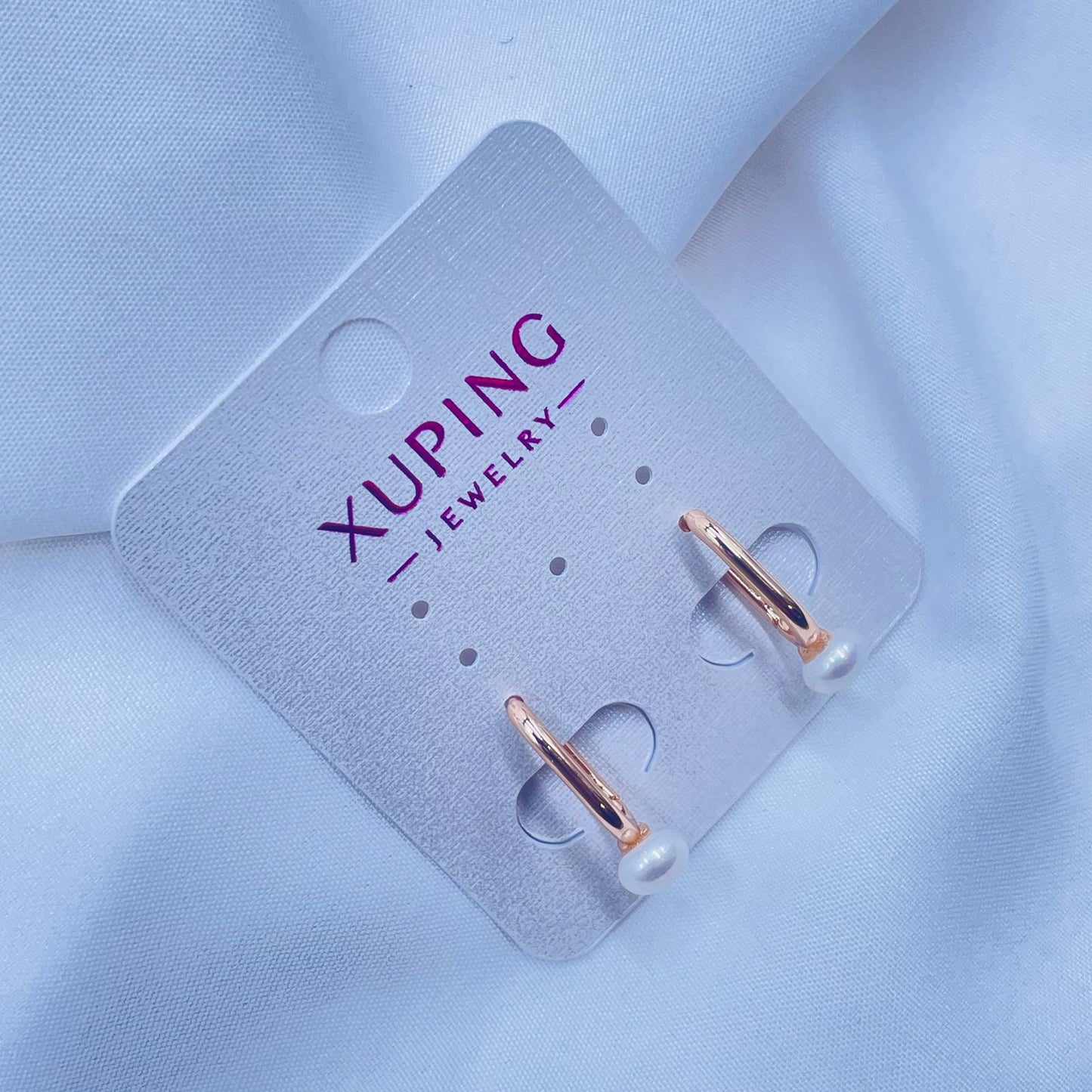 Pearl Hoops Earrings- XUPING