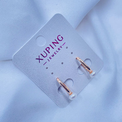 Pearl Hoops Earrings- XUPING