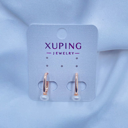 Pearl Hoops Earrings- XUPING