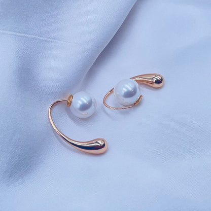 Mother Of Pearl Hoops Earrings- XUPING