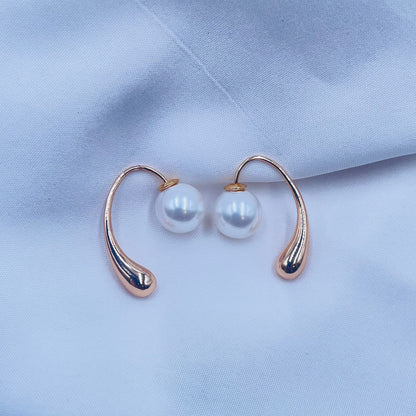 Mother Of Pearl Hoops Earrings- XUPING