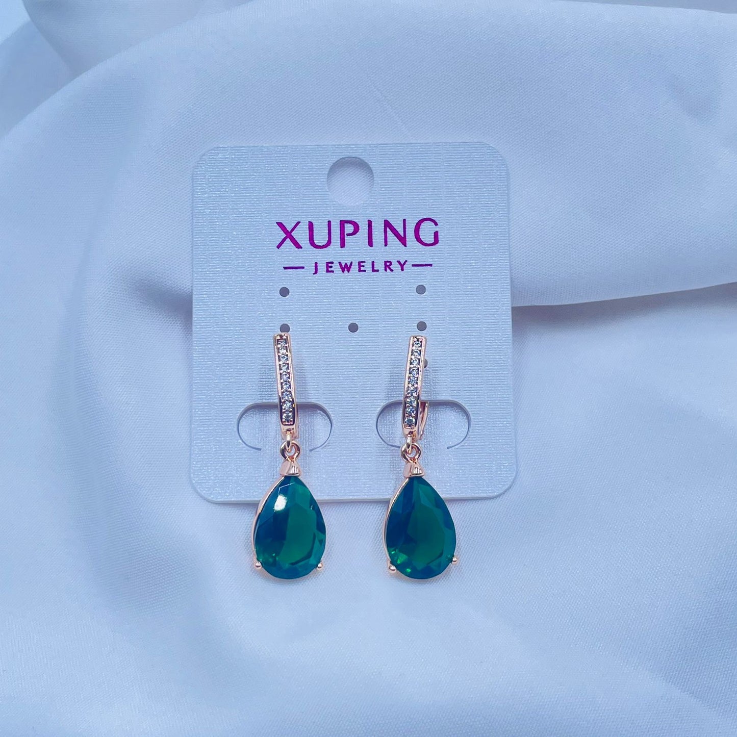 Sapphire Sparkle Earrings- XUPING