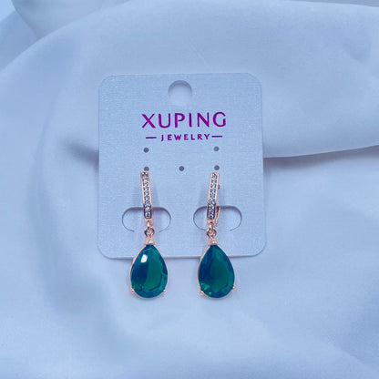 Sapphire Sparkle Earrings- XUPING