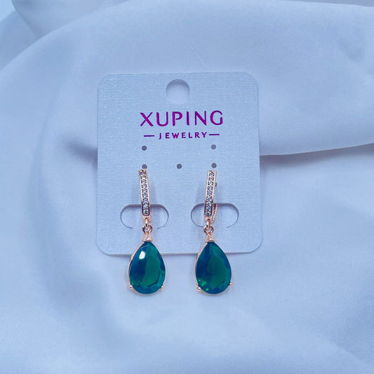 Sapphire Sparkle Earrings- XUPING
