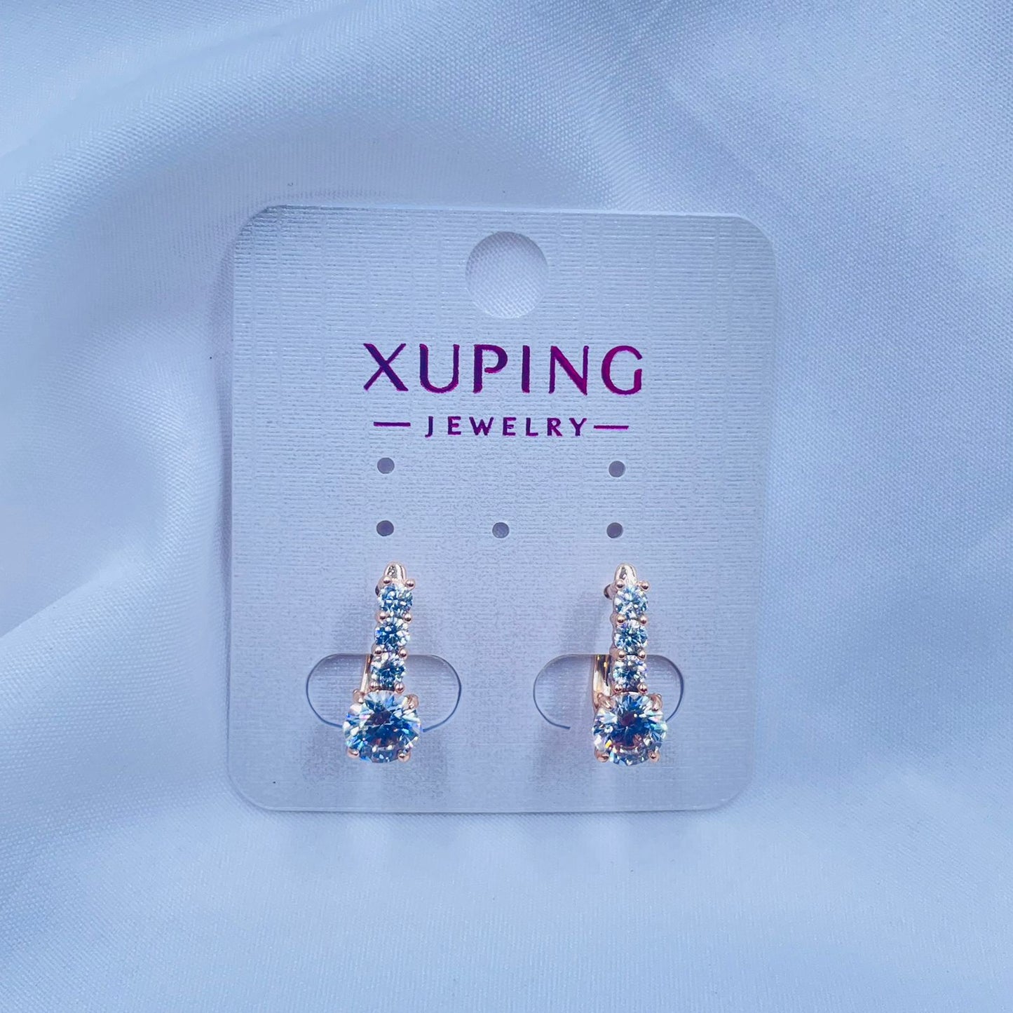 Crystal Hoops Earrings- XUPING