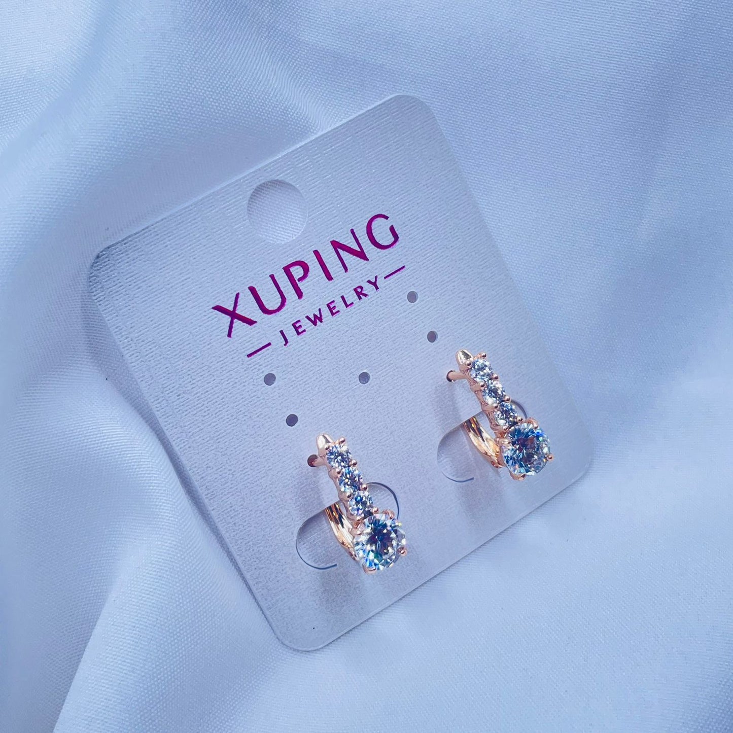 Crystal Hoops Earrings- XUPING