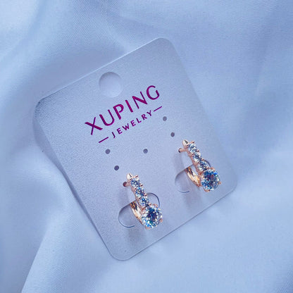 Crystal Hoops Earrings- XUPING