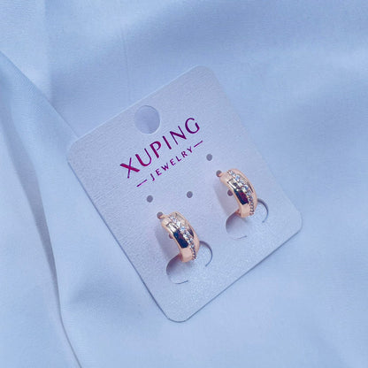 Dainty Pave Hoops Earrings- XUPING