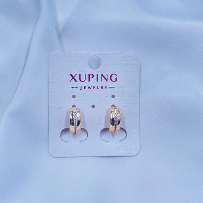 Dainty Pave Hoops Earrings- XUPING
