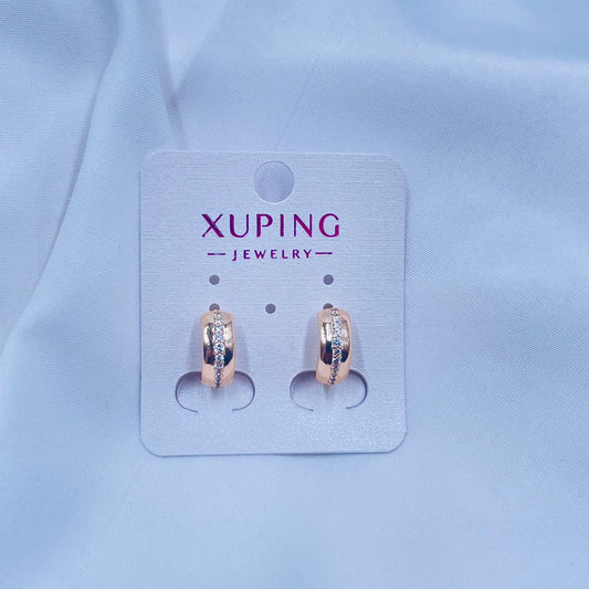 Dainty Pave Hoops Earrings- XUPING