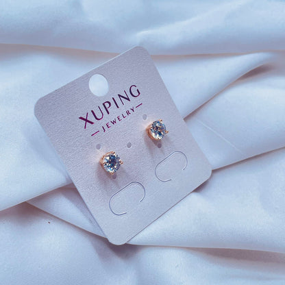 Solitaire stud Earrings- XUPING