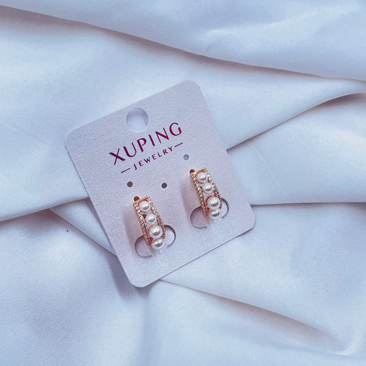 Pearl Hoops Earrings- XUPING
