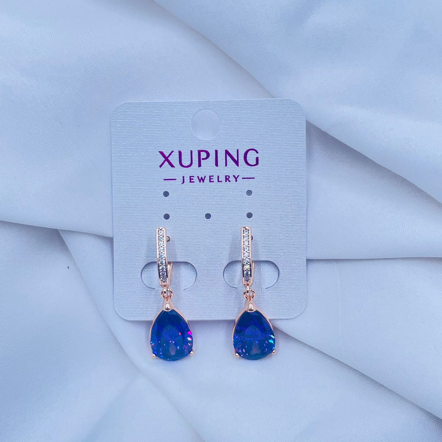 Sapphire  Sparkle Earrings- XUPING